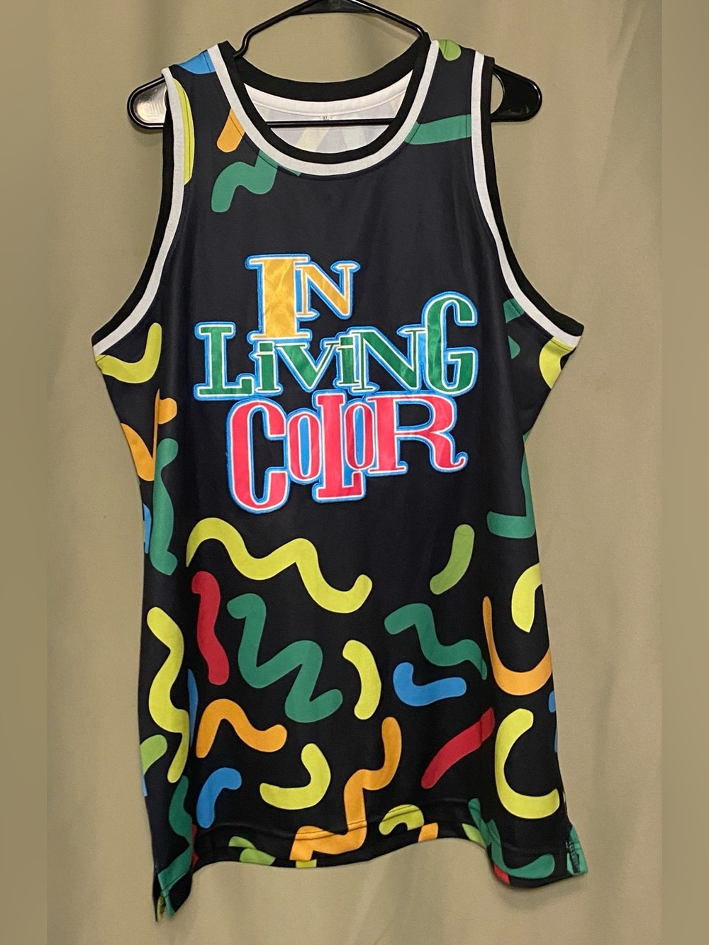 In Living Color 90’s Wayans Swingman Basketball Jersey BLK Multicolor Unisex XL